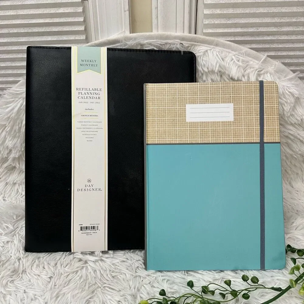 Day Designer Planning Calendar Binder + Notebook set NEW‎ 2 piece